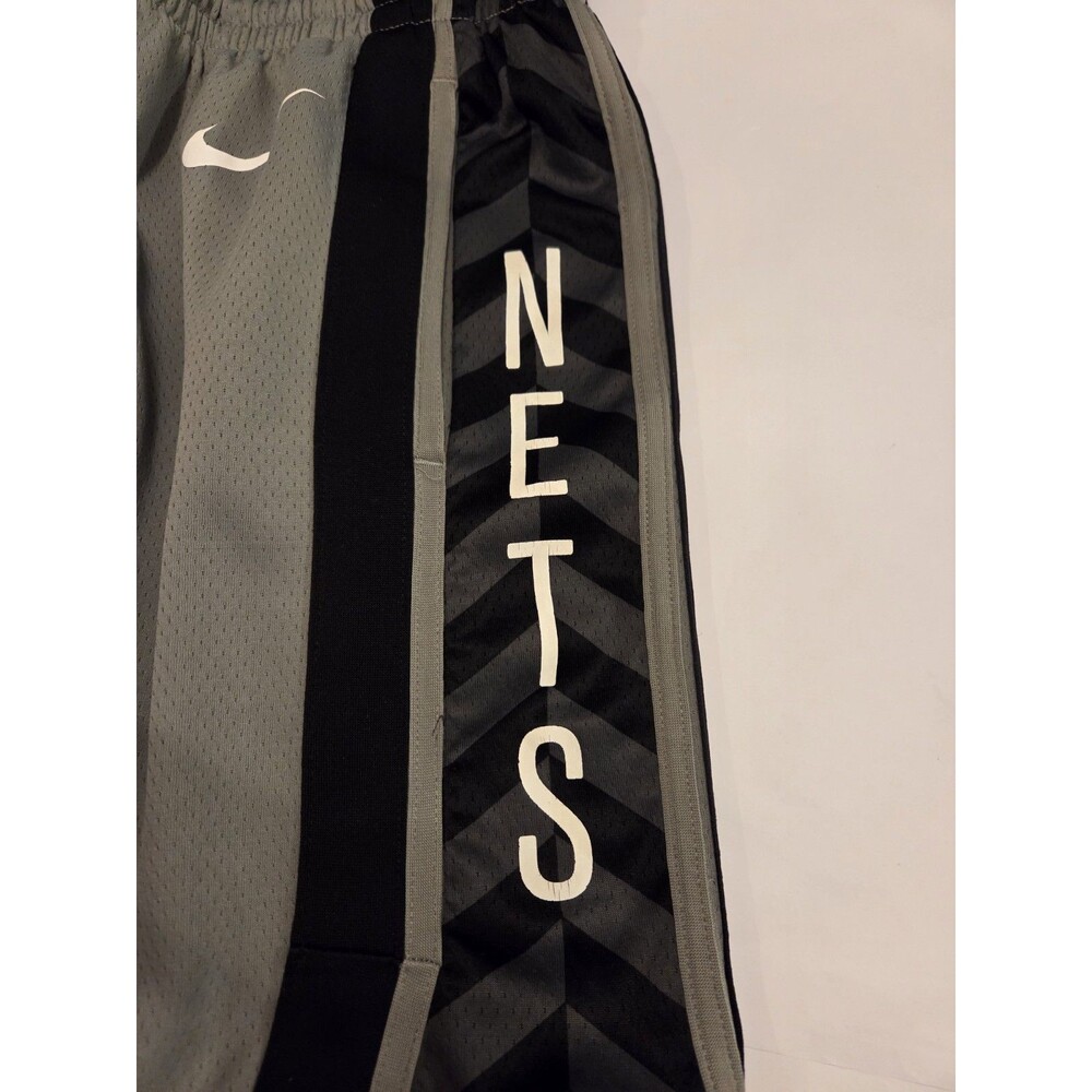 Nike Brooklyn Nets NBA Authentic Dri-FIT Basketball Shorts Gray Size 42 XL - Picture 4 of 8